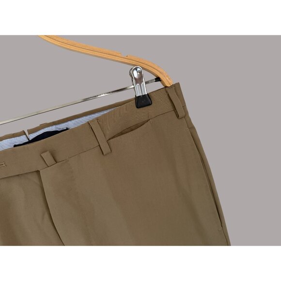 Incotex Mens Super 100s High Comfort Trousers Wool Pants Size 36 Beige - Picture 3 of 10